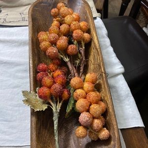 Set of 4 Sugared Beaded Grape Cluster Stems